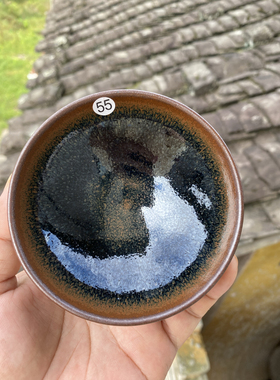 丞相龙窑柴烧建盏平口口径10cm高4.5cm重量182g容量120cc
