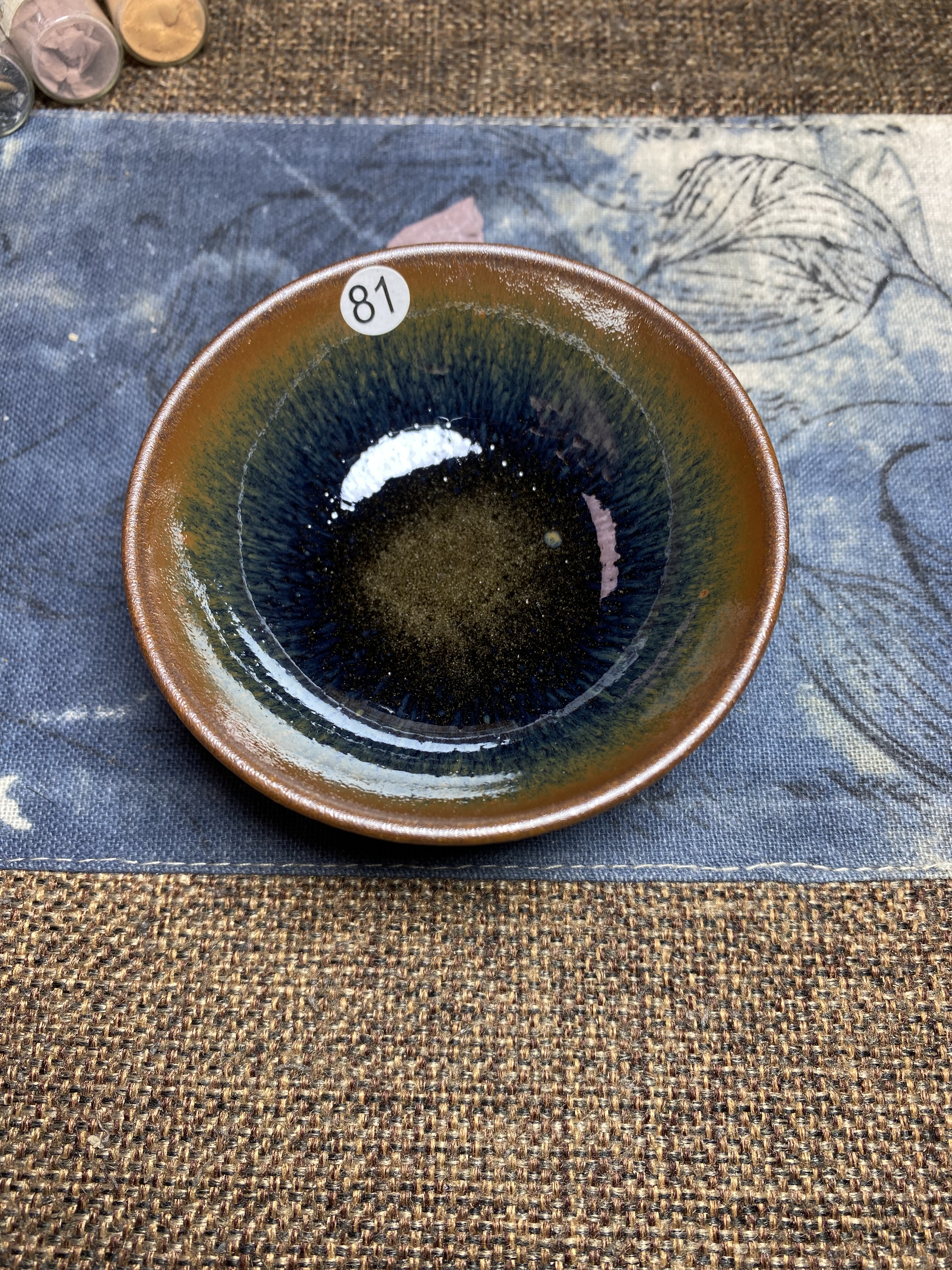 丞相龙窑柴烧建盏平口口径8.3cm高3.5cm重量98g容量70cc