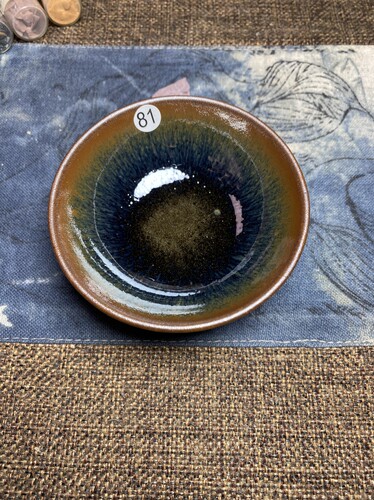 丞相龙窑柴烧建盏平口口径8.3cm高3.5cm重量98g容量70cc