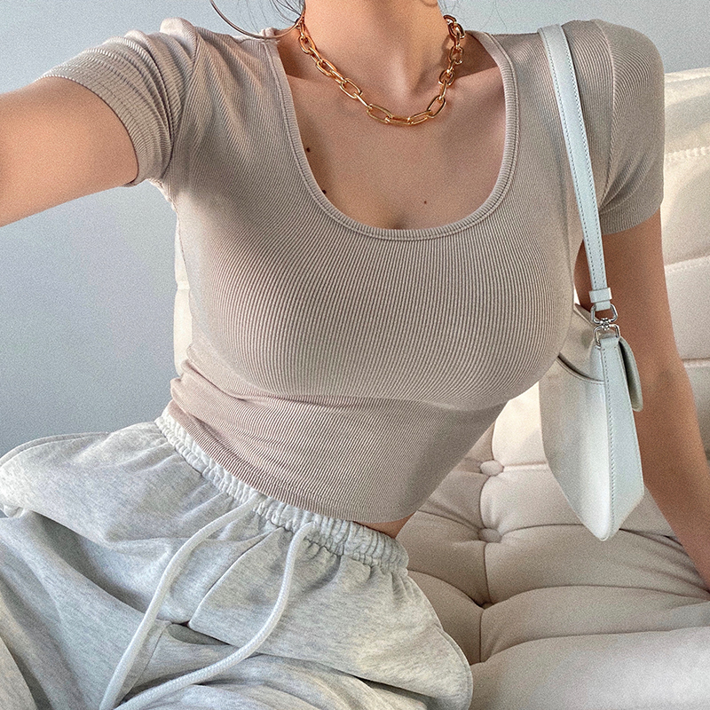 younggirlday欧美风短款露脐短袖
