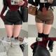 热裤 YoungGirlDay辣妹性感高腰紧身显瘦外穿靴裤 弹力包臀pu皮短裤