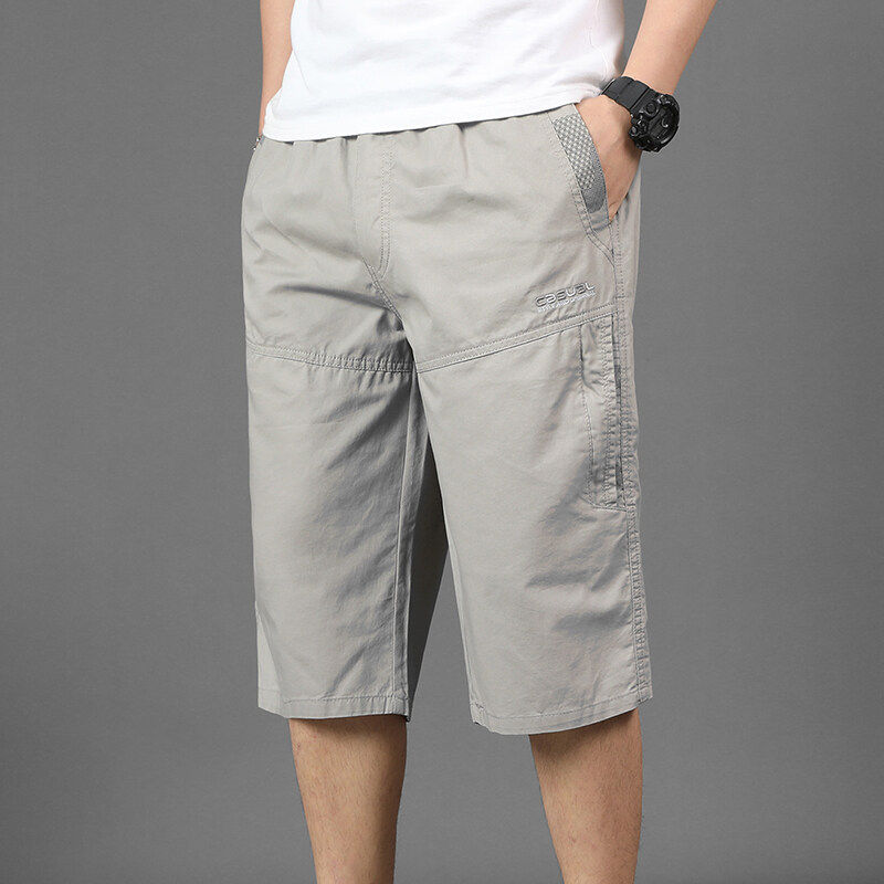 美式工装裤日系简约休闲裤男夏季薄款沙滩裤七分短裤韩版显高显瘦,男装,短裤,淘宝优惠券,粉丝福利购,淘宝优惠卷