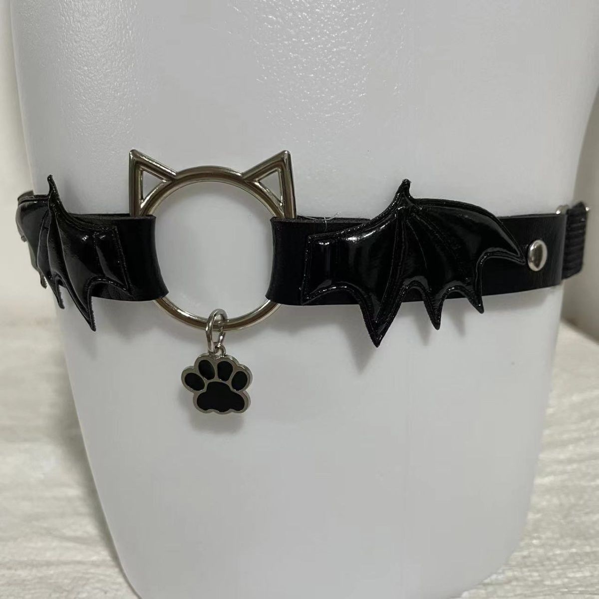 Lolita哥特恶魔翅膀猫爪吊坠皮革腿环腿带芒星亚文化jk性感大腿带
