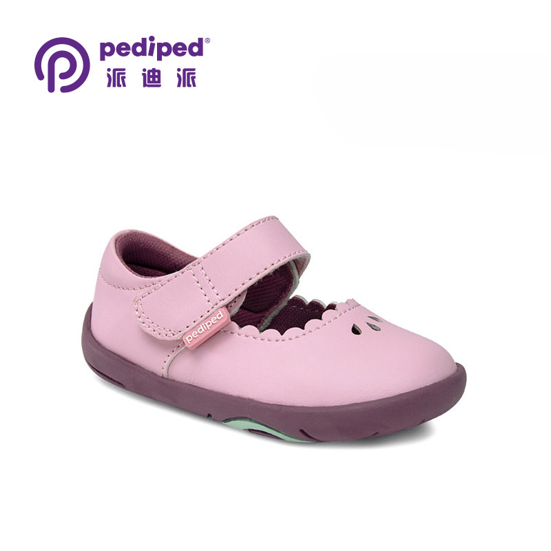 pediped派迪派童鞋女童宝宝学步鞋春秋新款皮鞋柔软轻便公主鞋