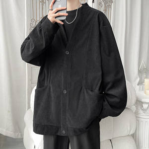 2025春秋开衫 港风灯芯绒男装大码外套 XZ415-JK80-P50图片