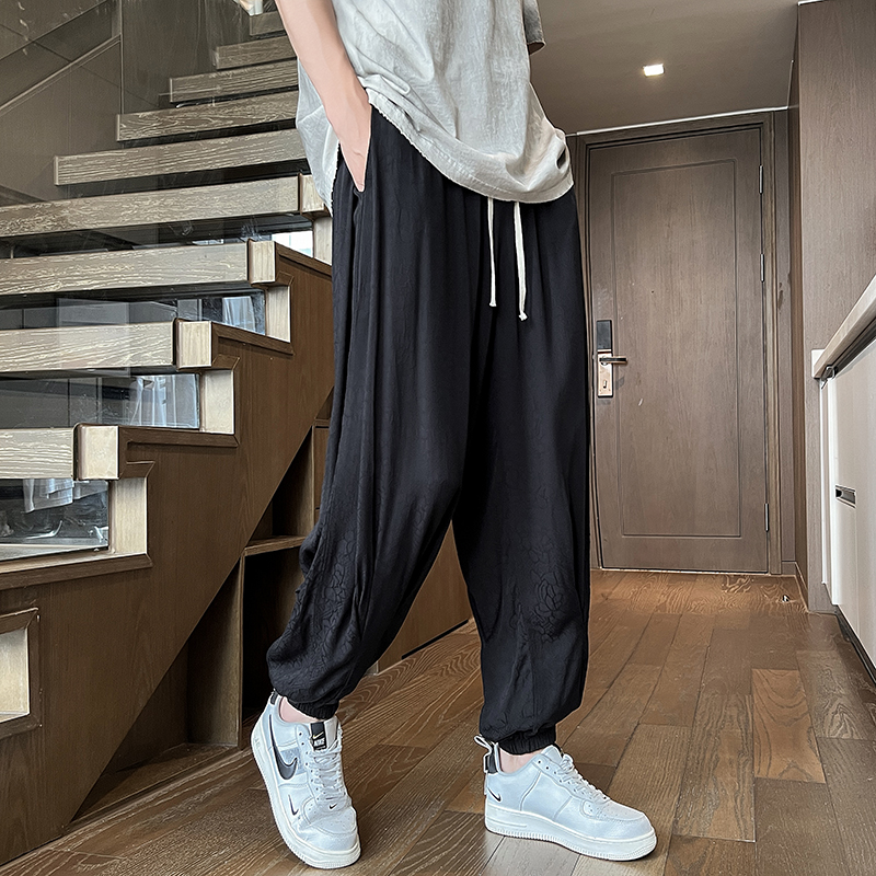 2025夏季风冰丝灯笼裤男宽松束脚裤M-5XLXZ415-K1019P45，商品下架区商品下架区，星座415