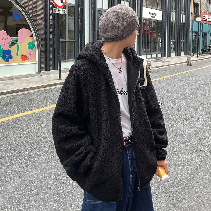 2025仓库现货 冬装加绒羊羔毛棉衣 连帽保暖棉服XZ415-YG66P110，男装棉衣，星座415