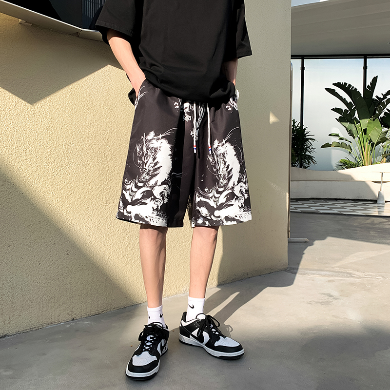 2025夏季沙滩裤男裤子五分裤男士休闲短裤XZ415-DK5081P30，男装休闲裤，星座415