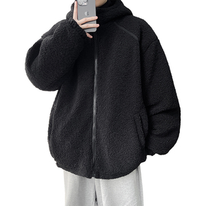 2025冬港风羊羔毛棉衣连帽加厚加绒棉袄大码男装XZ415-YG1000P110图片