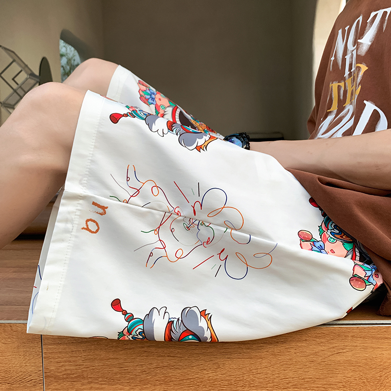 2025夏季印花五分裤大码沙滩裤男装短裤子XZ415-DK5082P30，商品下架区商品下架区，星座415