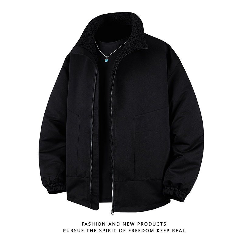 冬装新款2025冬装羊羔毛棉衣立领男装棉袄XZ415-M012P118，男装棉衣，星座415