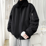 2025港风羊羔毛棉衣冬装保暖棉袄男装大码外套XZ415-M011P120，男装棉衣，星座415