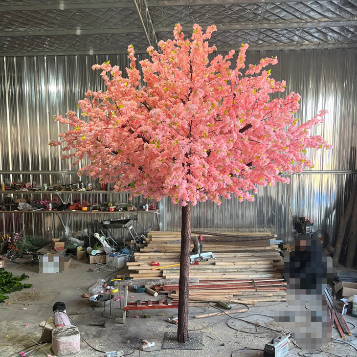 仿真香槟色樱花树桃花树