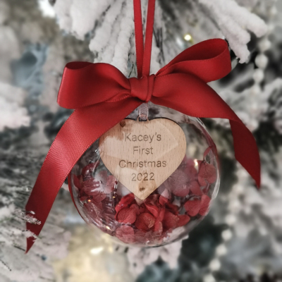 手工圣诞球姓名定制水钻车挂件