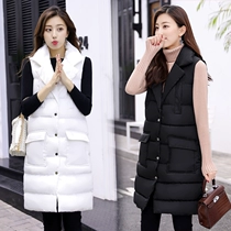 Phụ nữ trung niên mùa thu và mùa đông trùm đầu áo vest xuống áo vest cotton ấm áp vai mẹ tải áo khoác cotton dày vest áo ba lỗ gym