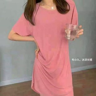 新款 甜美少女风连衣裙宽松居家服睡裙夏季 布小九冰凉长裙清凉日系