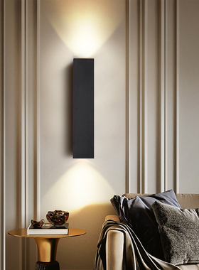 现代简约双头方形壁灯电视背景墙时尚室内酒店过道床头展厅装饰灯