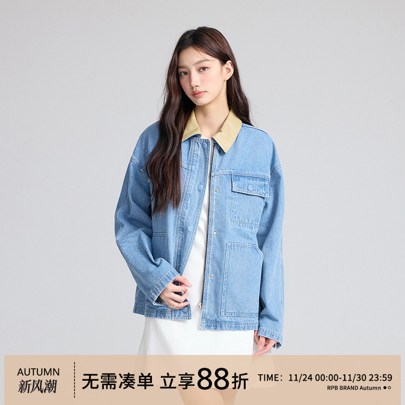 RPBBRAND复古牛仔短外套