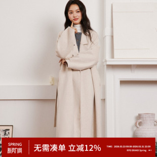 呢子大衣风衣外套 双面羊毛高级质感气质宽松中长款 RPB BRAND新款