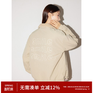 RPB BRAND双面穿韩系休闲秋冬保暖宽松外套棉衣羊羔绒棉服夹克