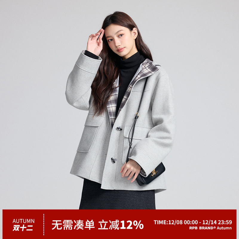 RPBBrand中长款通勤连帽