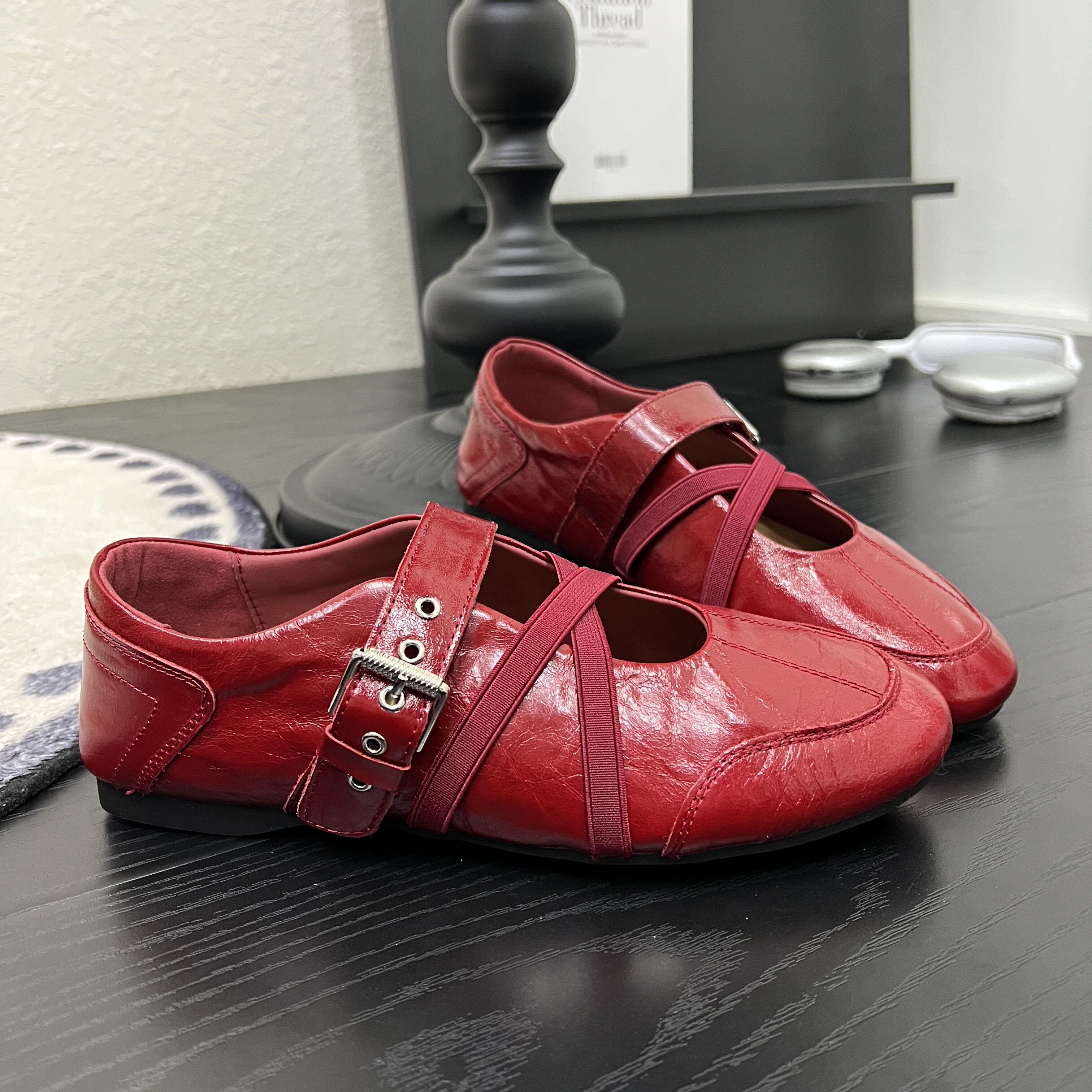 复古圆头小红鞋浅口芭蕾舞鞋女2026春新款内休闲玛丽珍票浅口单鞋,女鞋,时尚芭蕾鞋,淘宝优惠券,粉丝福利购,淘宝优惠卷