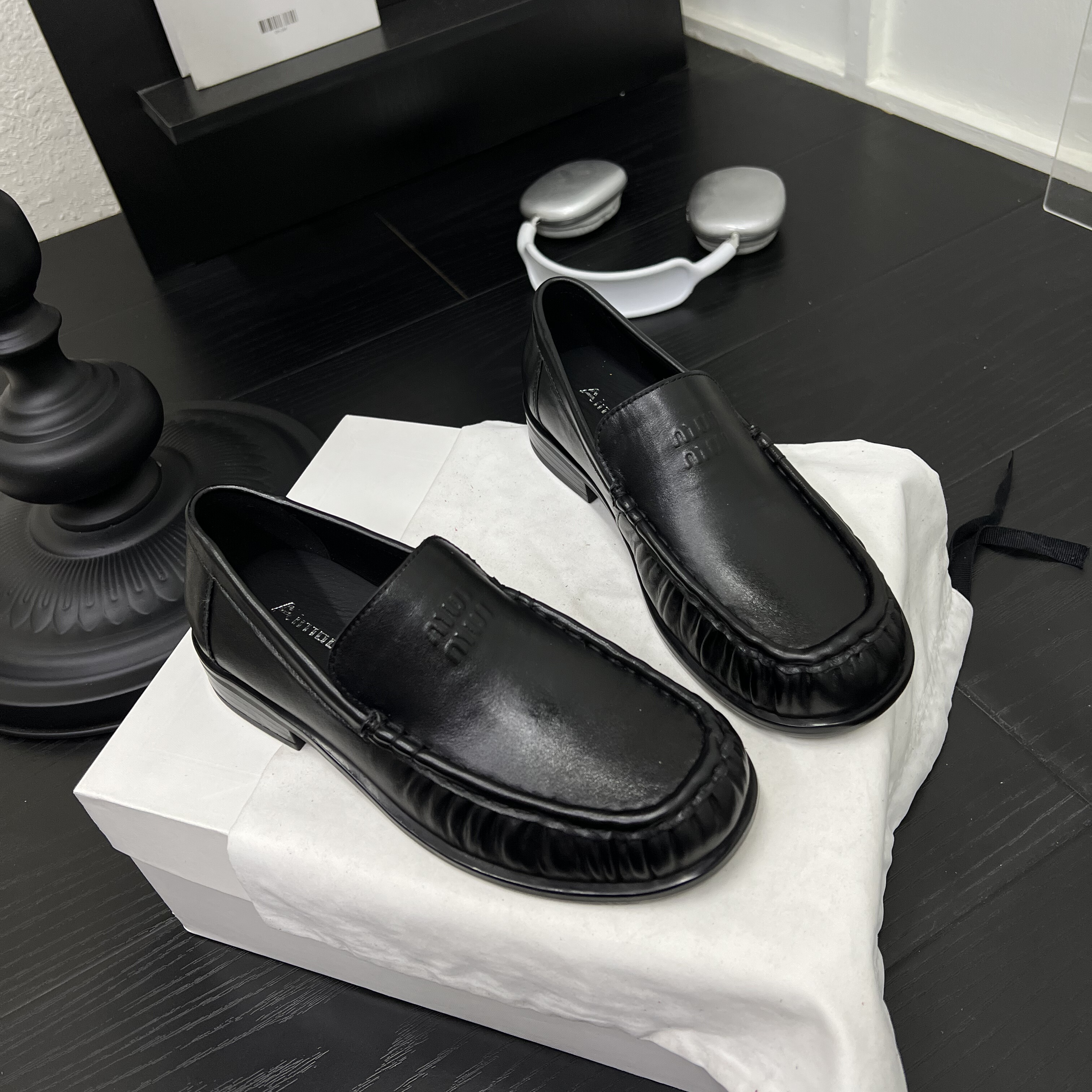 2026年春季新款复古风褶皱圆头平底乐福鞋女小众设计软底单鞋潮,女鞋,乐福鞋（豆豆鞋）,淘宝优惠券,粉丝福利购,淘宝优惠卷