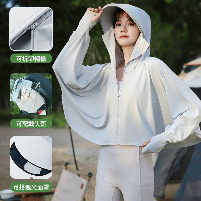 防晒帽子女夏季防紫外线遮脸护颈防晒面罩骑电动车学车太阳遮阳帽