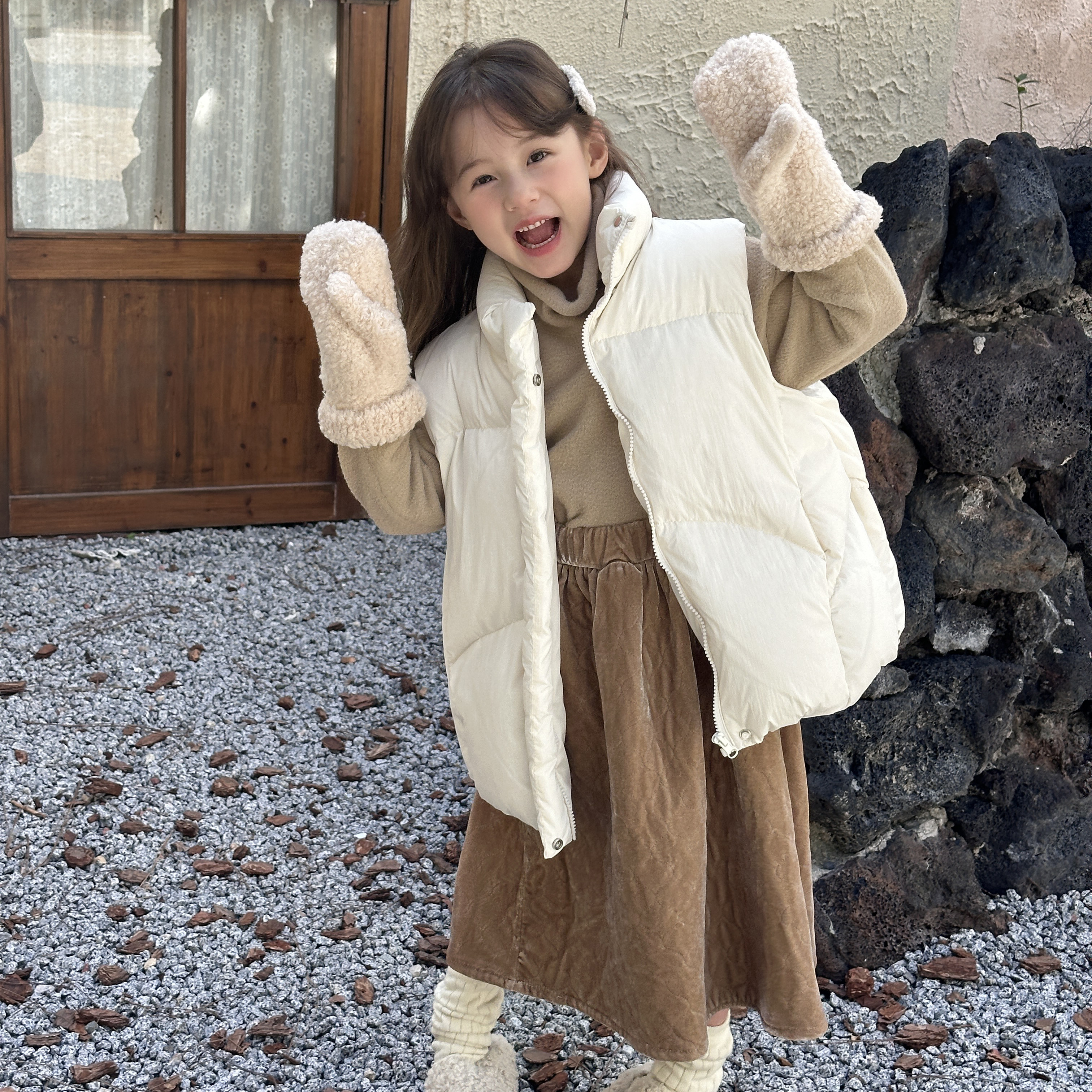 儿童羽绒服马甲冬季潮韩版坎肩百搭加厚保暖立领鸭绒外套校服神器