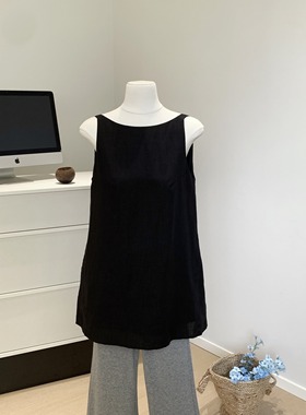 糯糯monoo同款 黑色无袖上衣 5133-0713