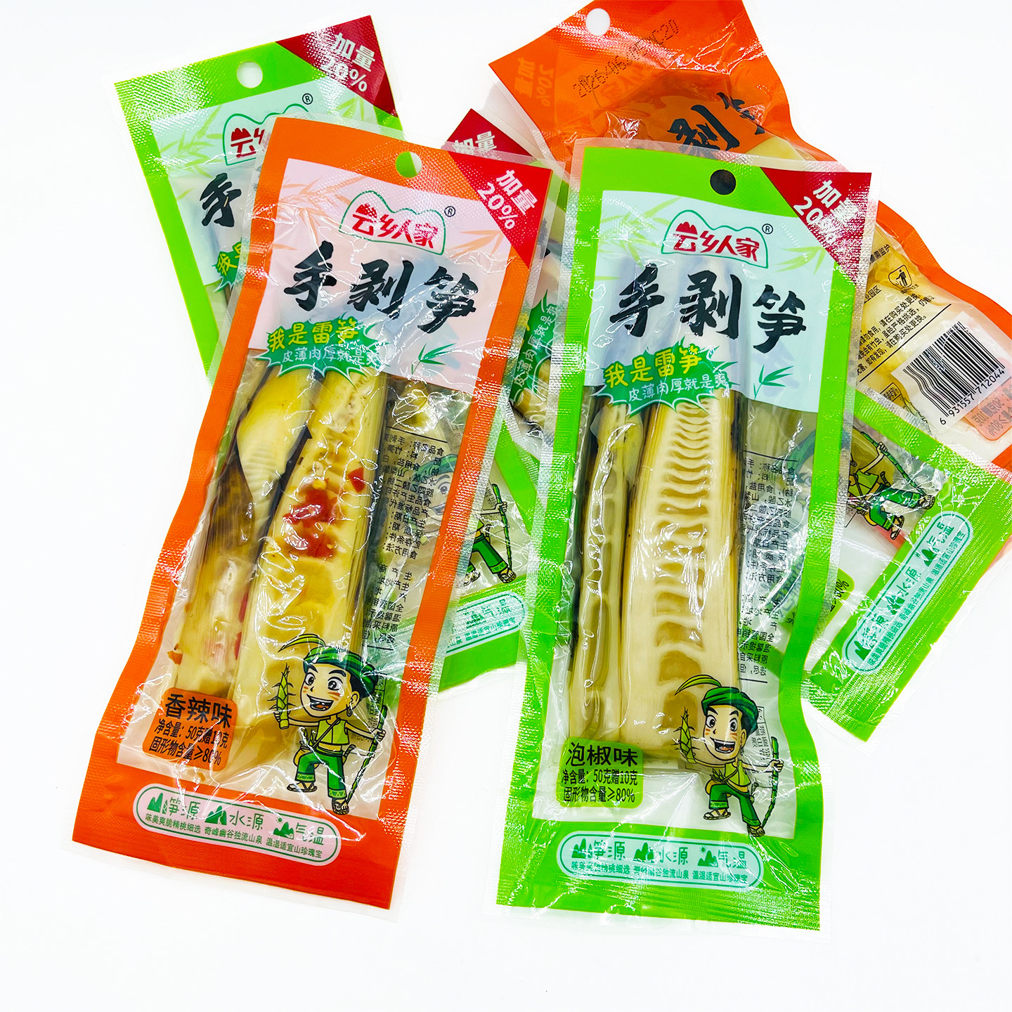 云乡人家手剥香辣泡椒脆笋独立装图片