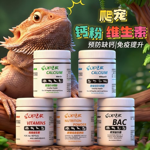 守宫蜥蜴龟鬃狮爬宠钙粉维生素粉