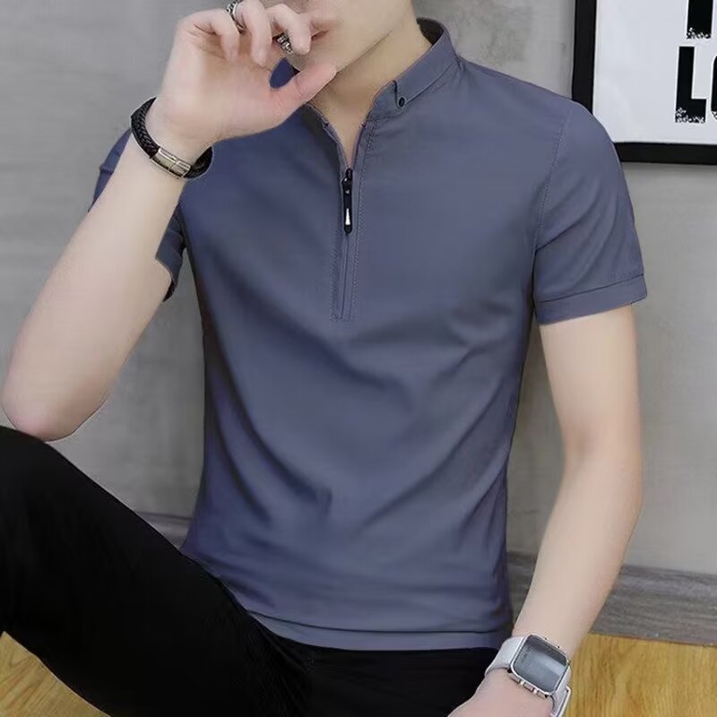 凉爽男士修身凉感短袖POLO衫
