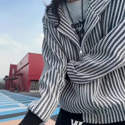 美式复古重磅雪尼尔连帽卫衣男