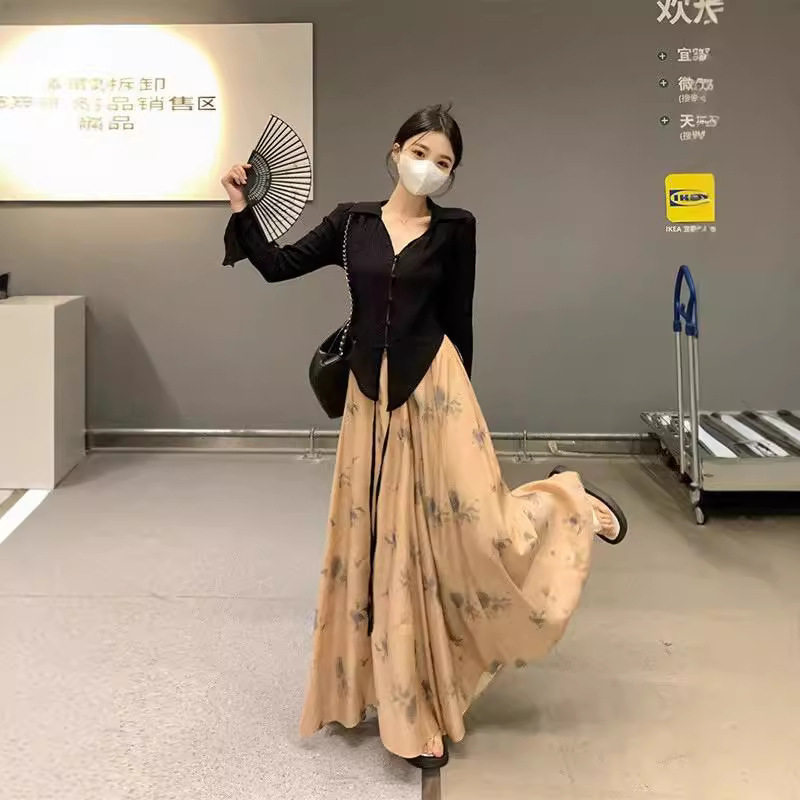 新中式禅意女衬衫裙裤两件套
