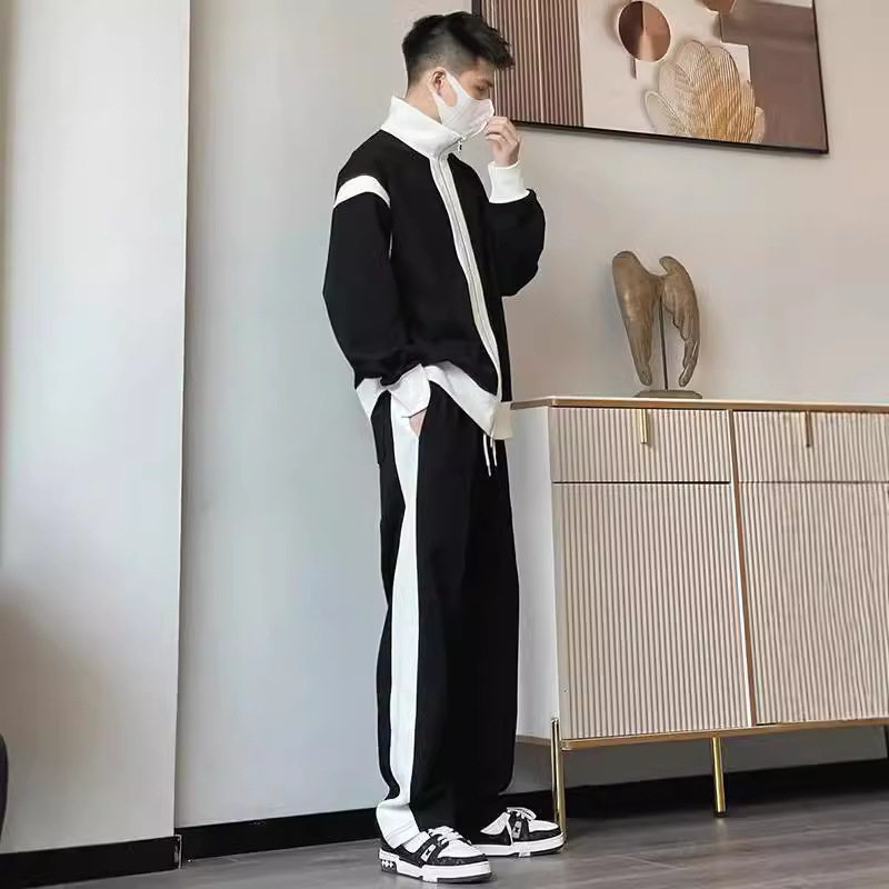 休闲运动套装男潮流搭配帅气开衫卫衣春秋外套情侣运动服男两件套