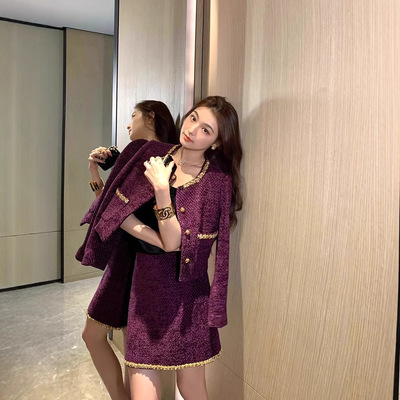 韩剧穿搭小香风套装高级感