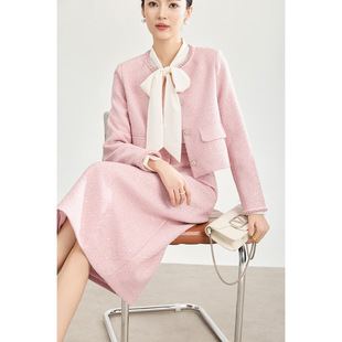 亮片半裙套装 千金感亮丝编织粗花呢小香风外套 南油 仪式 2517204