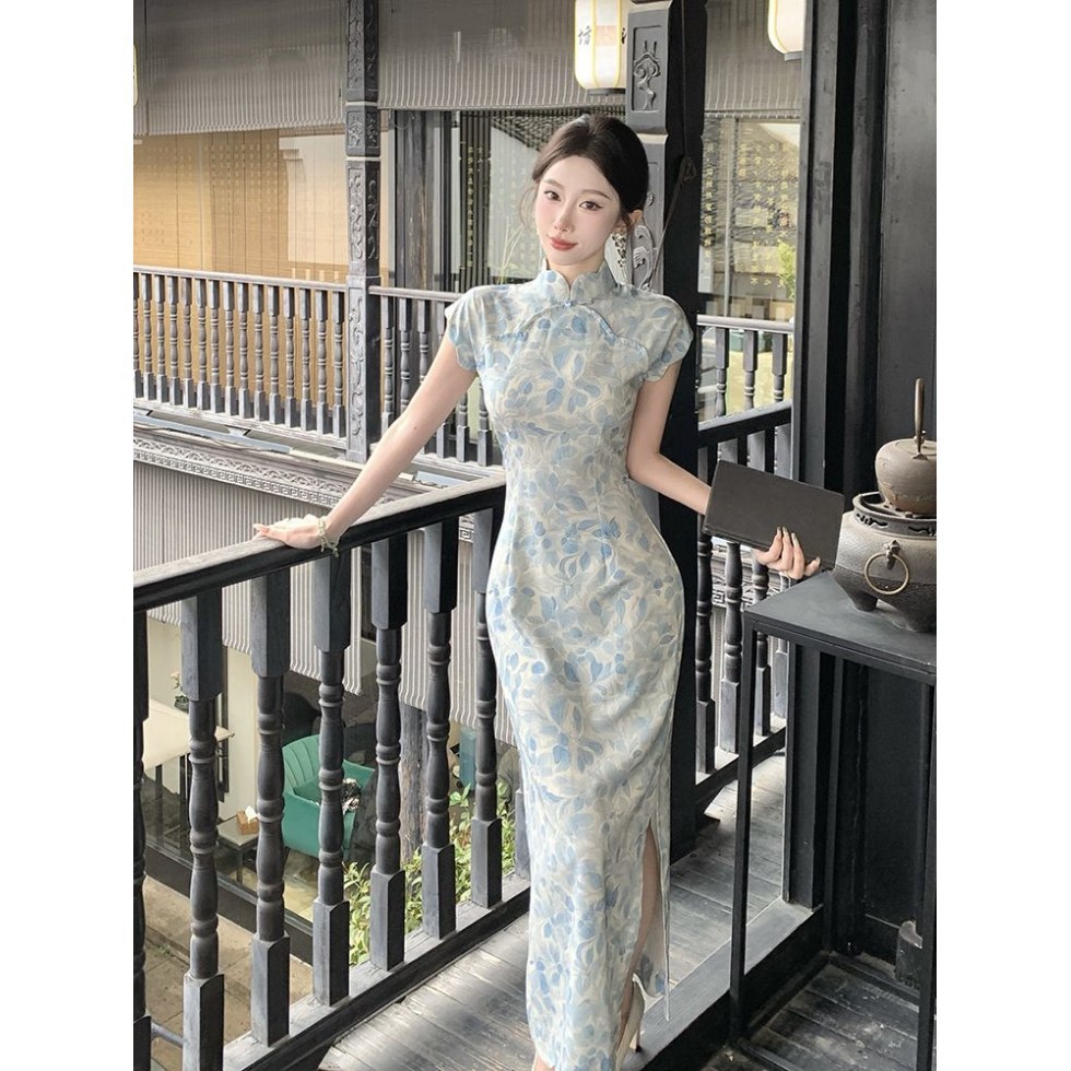 改良旗袍女新中式2026新款夏季上班可以穿连衣裙素雅国风绝美大气