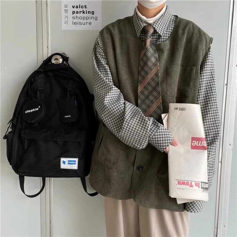 灯芯绒男士港风宽松工装马甲