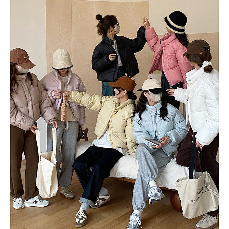 奶fufu短款面包服棉袄女韩系
