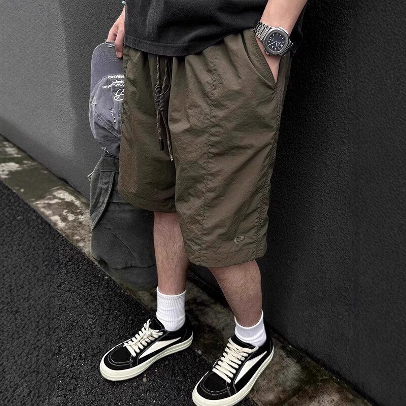 日系痞帅夏季男士机能五分短裤