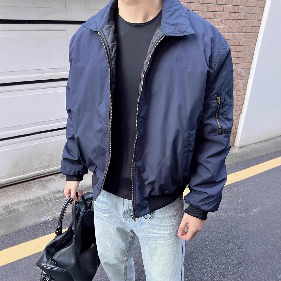 男士秋冬美式工装保暖棉服夹克