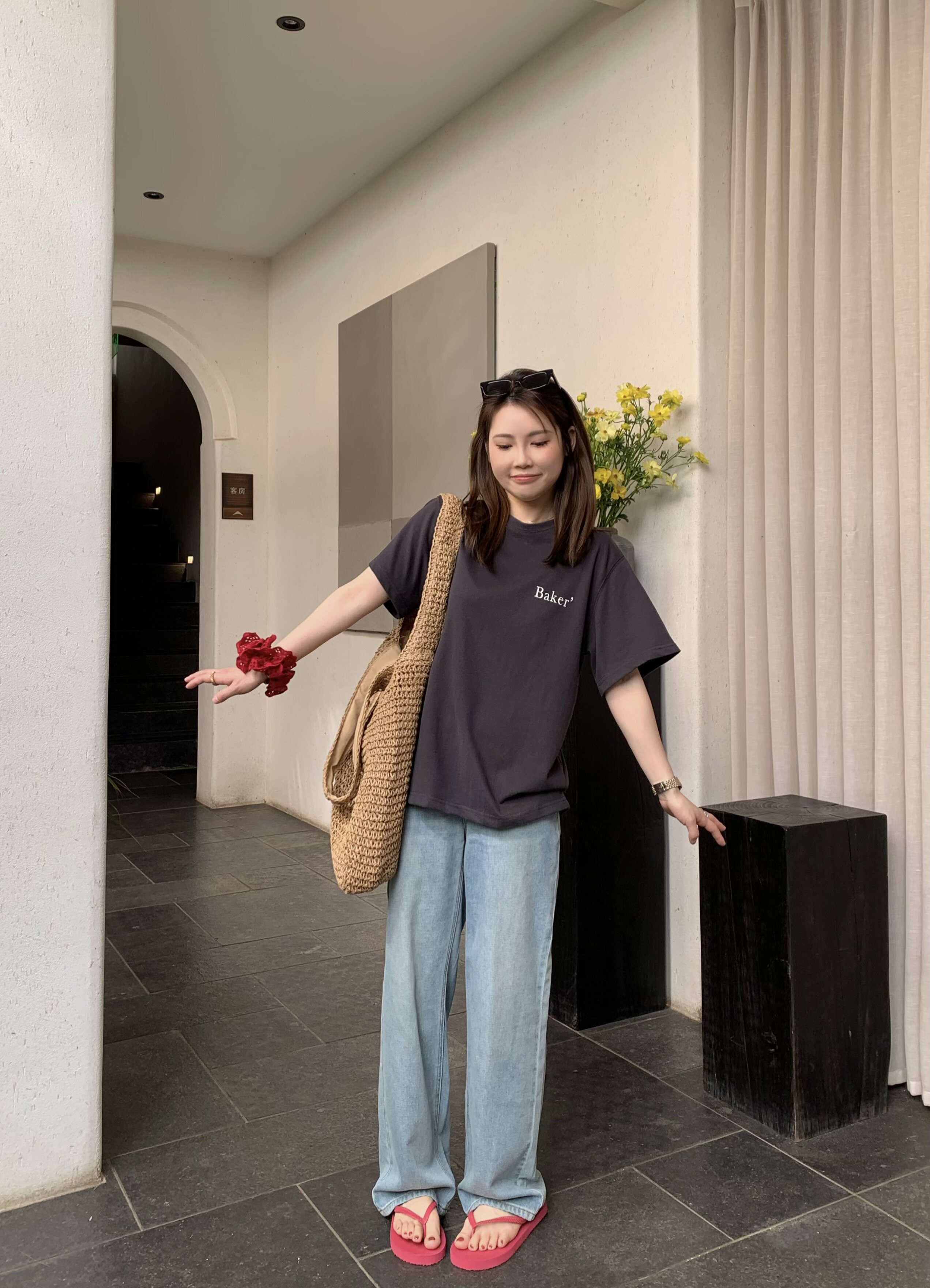 凉凉天丝显瘦高腰小个子牛仔裤
