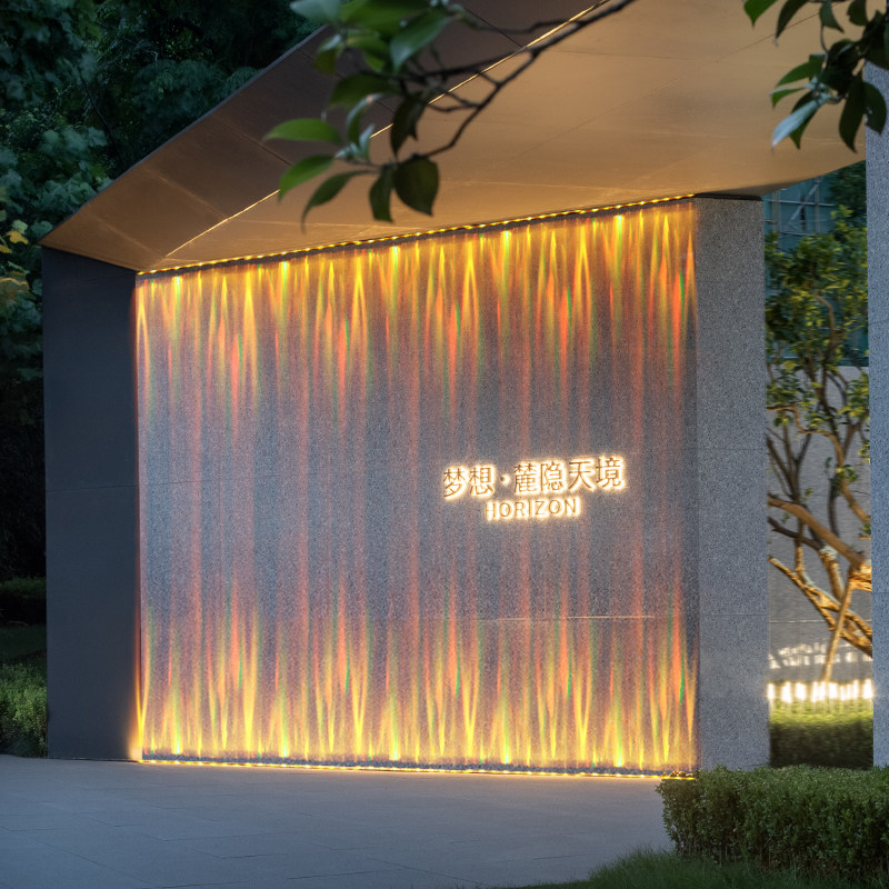 户外防水水纹灯led背景墙氛围火焰水波纹灯3D动态天桥水纹洗墙灯