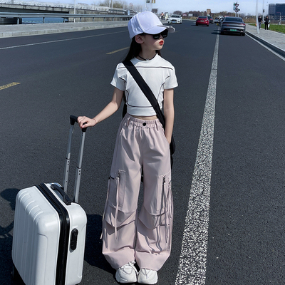 女童高阶爵士裤子休闲运动裤