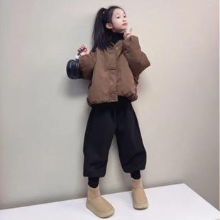 女童冬季面包服时尚洋气儿童短款棉衣加厚保暖中大童甜酷棉服外套