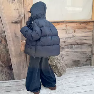 学院风短款白鹅绒羽绒服女