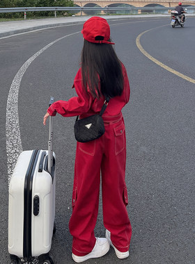 女童牛仔工装两件套2026秋季