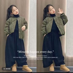 女童棉服2025新款儿童洋气时髦加厚保暖外套中大童女孩冬季棉衣潮